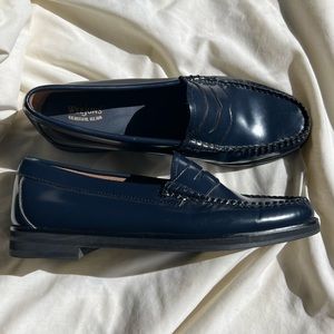 NEW Bass Penny Loafer - Leather - Navy Womens size 8